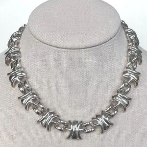 St. John Vintage Silver Tone Chunky Necklace